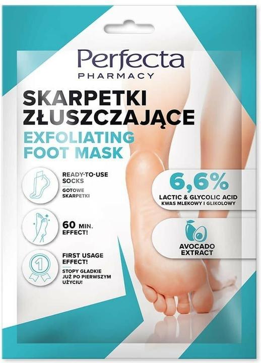 Actual product image Perfecta - Exfoliating Foot Mask exfoliating foot mask in socks (Foot deodorant & powder)
