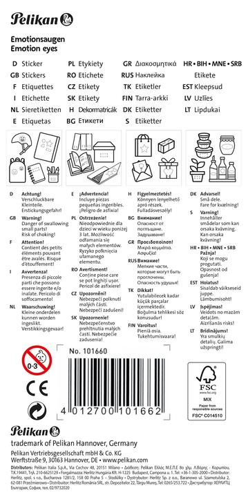 Produktbild Pelikan Wackelaugen-Sticker, 3 B”gen … 32 Stck