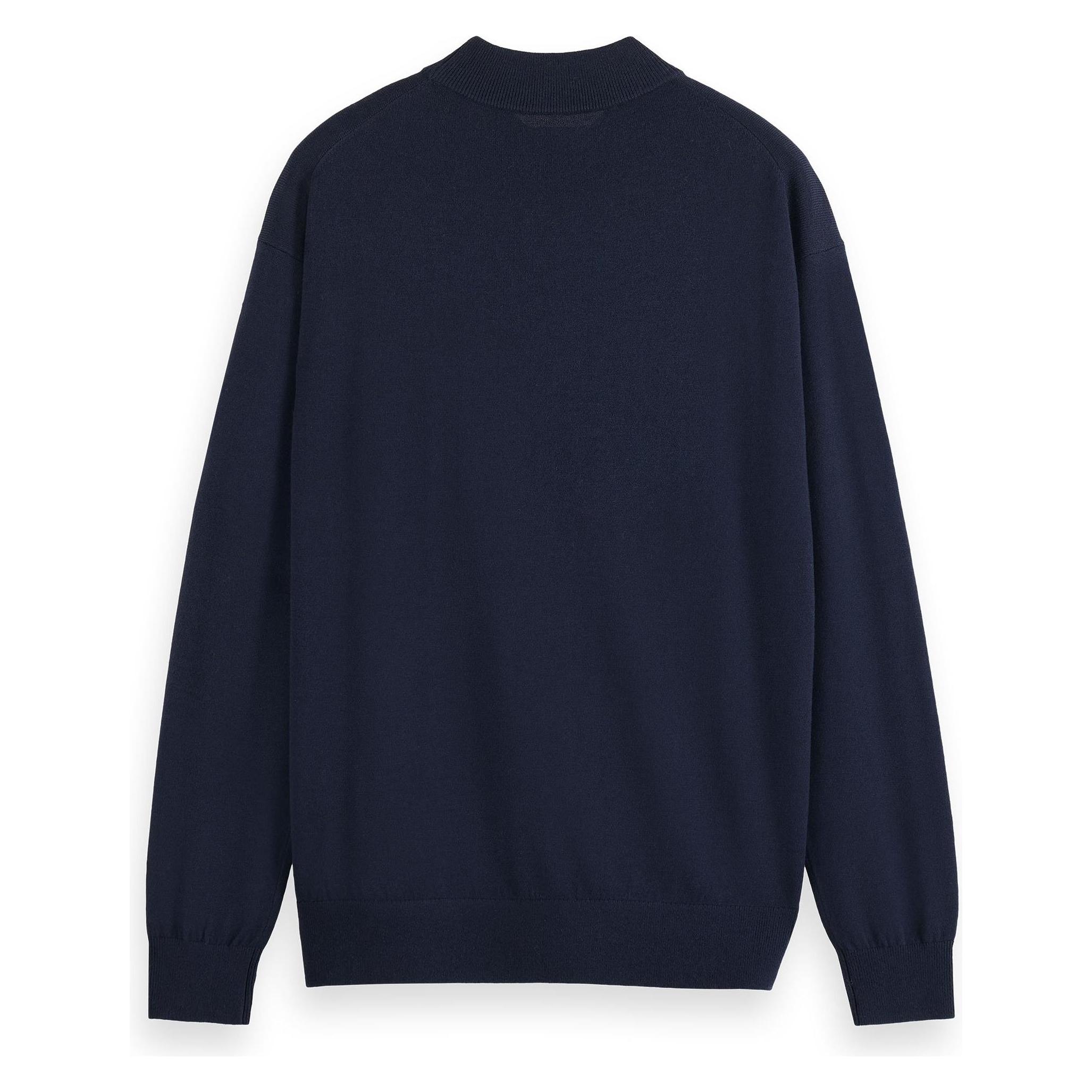 Scotch & Soda, Mannen, Springer, Core - Pullover Met Afgezakte Schouder En Schijnbare Hals, Blauw, (L)