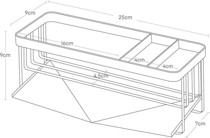 Image du produit Yamazaki Organisateur d'évier avec évacuation TOWER