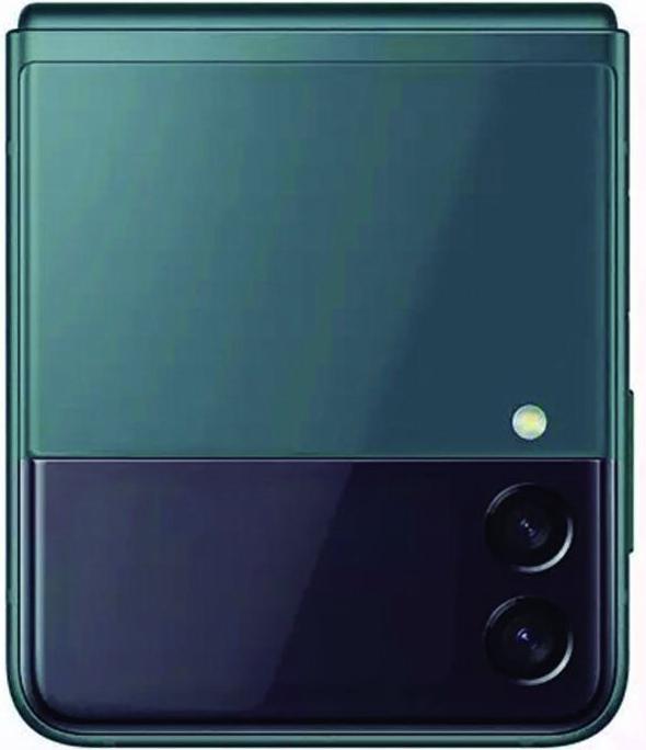Actual product image Samsung Galaxy Z Flip3 5G EU (128 GB, Green, 6.70", SIM + eSIM, 5G)