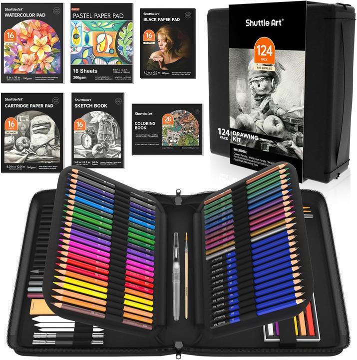 Shuttle Art 124-teilige Mal- und Zeichenset