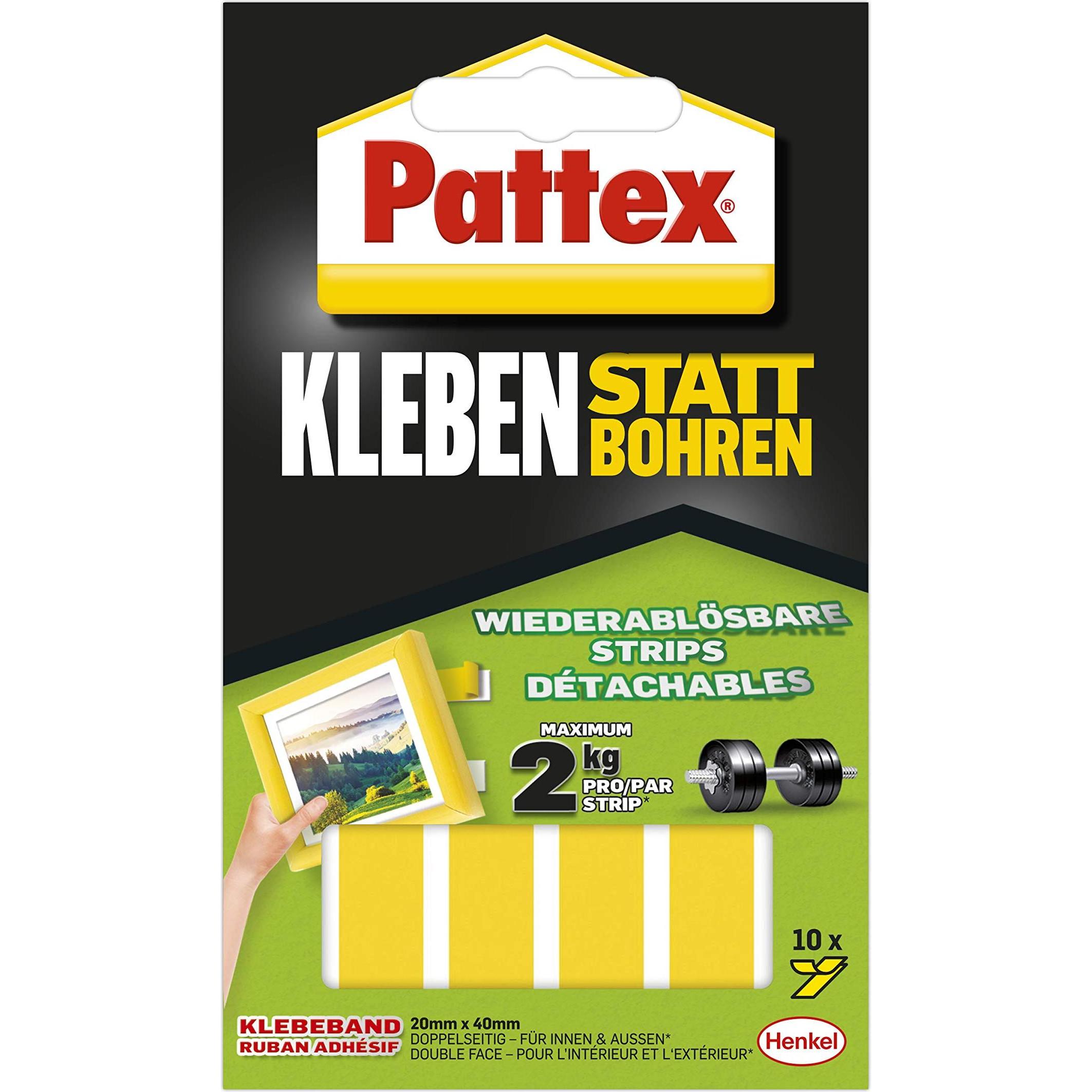 Pattex, Klebstoff, Kleben statt Bohren Klebe-Strips (20 g)