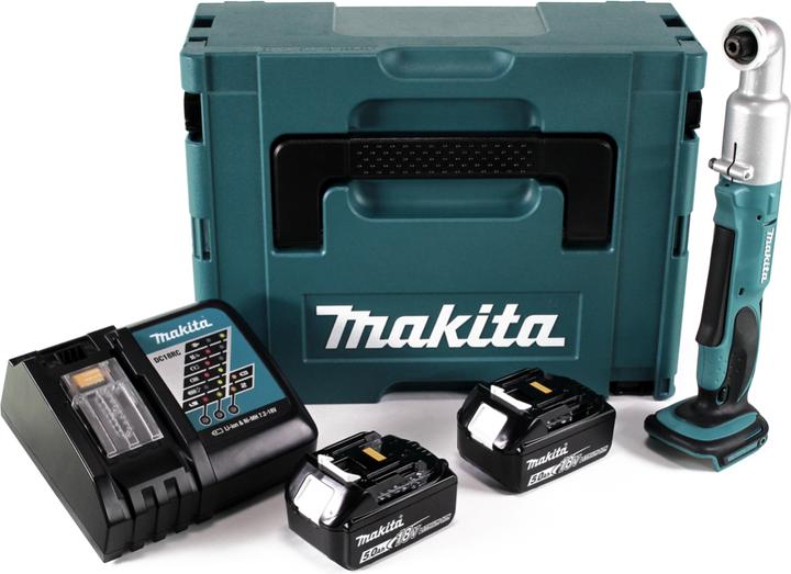 Actual product image Makita DTL 061 RTJ Battery angle impact wrench 18V 1/4" 60Nm + 2x battery 5.0Ah + charger + Makpac (Rechargeable battery operated)