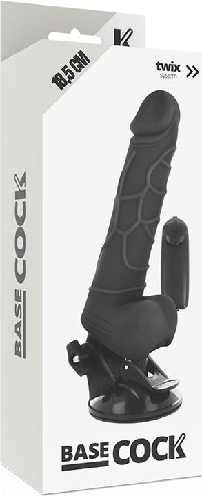 Actual product image Basecock Realistic Vibrator Remote Control Black 18.5cm