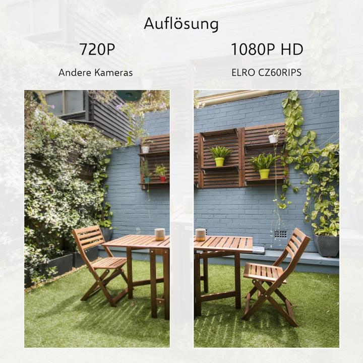 Produktbild Elro CZ60RIPS Draadloze 1080P HD Beveiligingscamera Set - Met 9 inch monitor en App (1920 x 1080 Pixels)