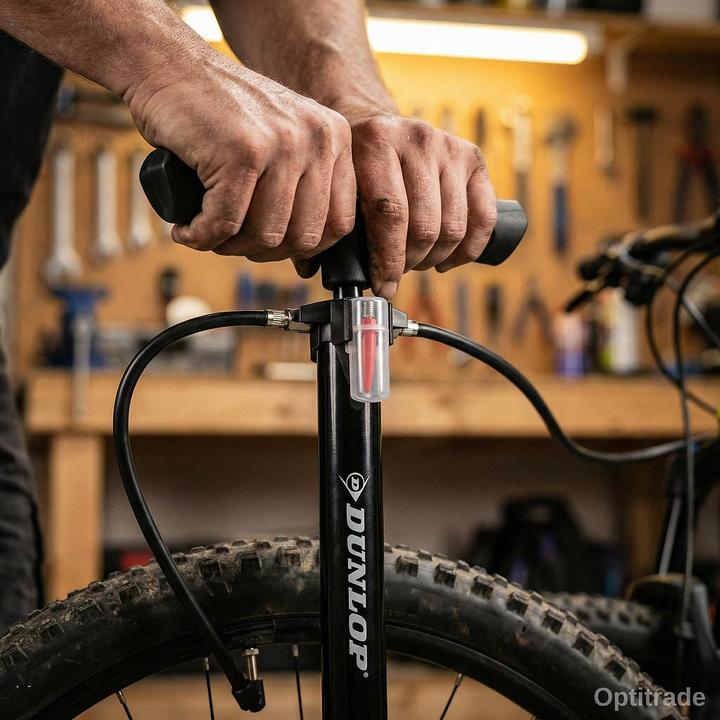 Actual product image Dunlop Floor pump with pressure indicator