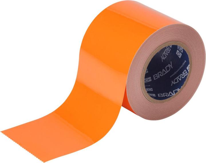 Immagine prodotto Brady B-514, ToughStripe, nastri segnaletici per pavimenti, poliestere, arancione, 101,6 mm x 30 m (101.60 mm)