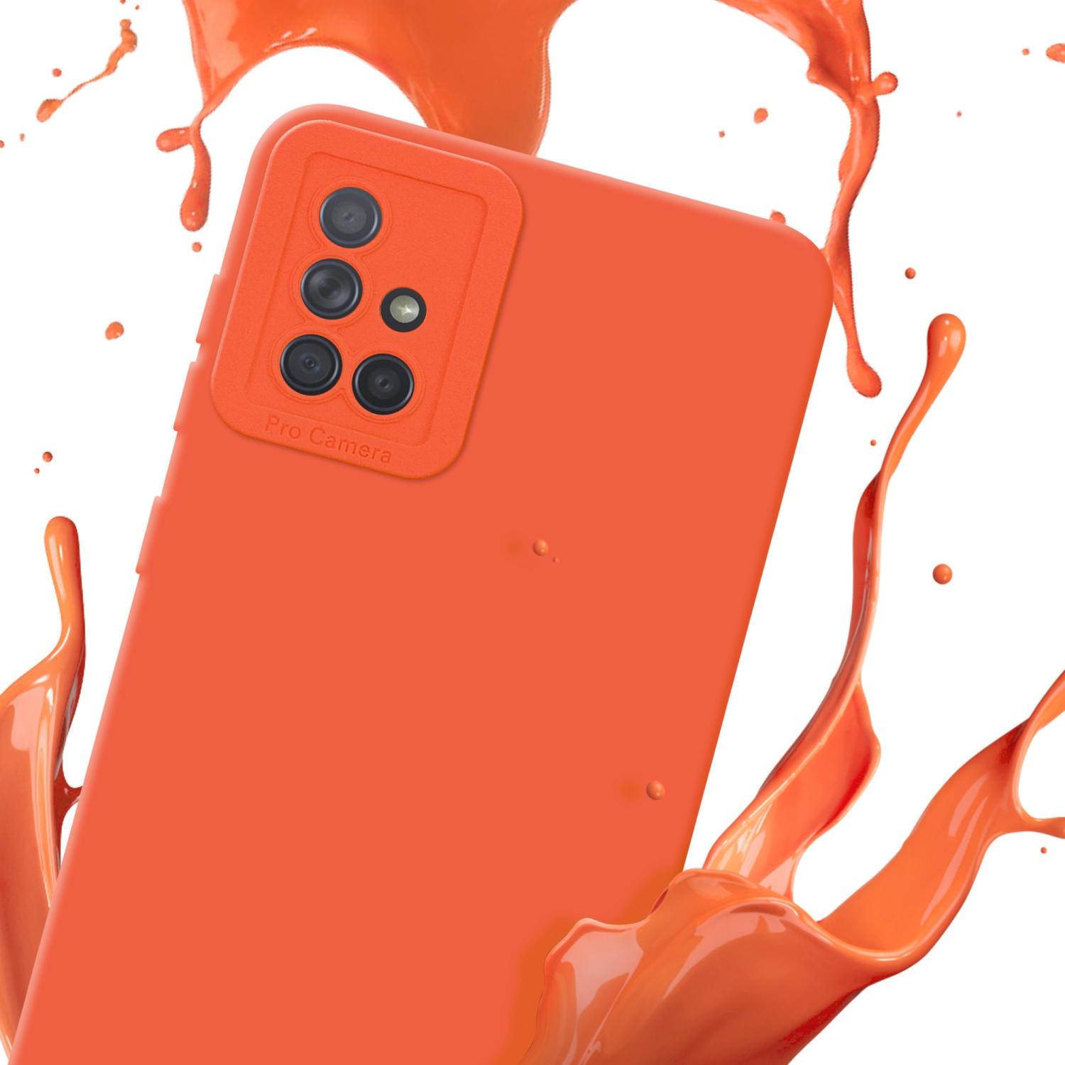 Thumbnail - Cadorabo Hülle für Samsung Galaxy A71 4G im TPU Fluid LM162 Style (Samsung Galaxy A71), Smartphone Hülle, Orange