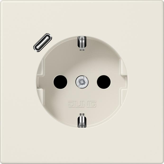JUNG, Steckdose, LS1520-18C mit USB Typ C Steckdose SCHUKO