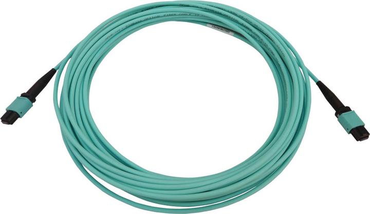 Actual product image Eaton 40/100/400G Multimode 50/125 OM3 Fibre Optic Cable 12F MTP/MPO-PC F/F LSZH Aqua 10m (10 m)