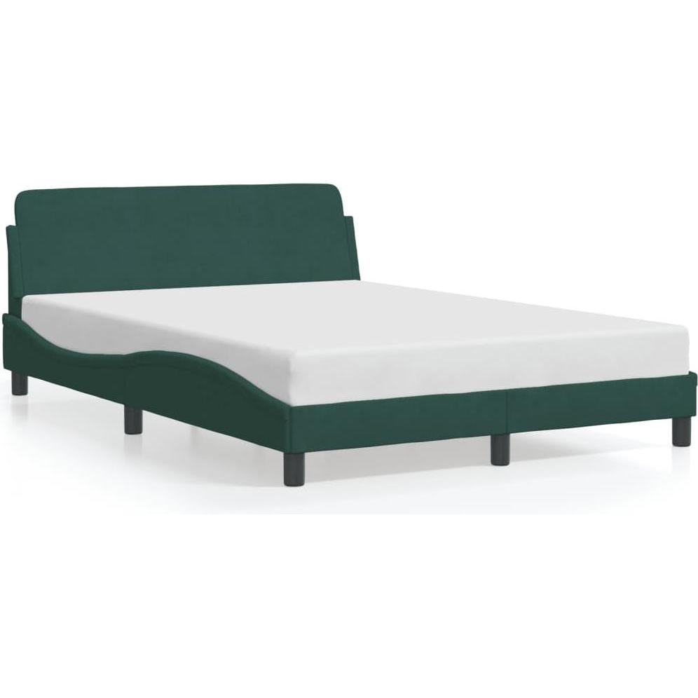 VidaXL, Bett, Bettgestell mit Kopfteil Samt (140 x 190 cm)
