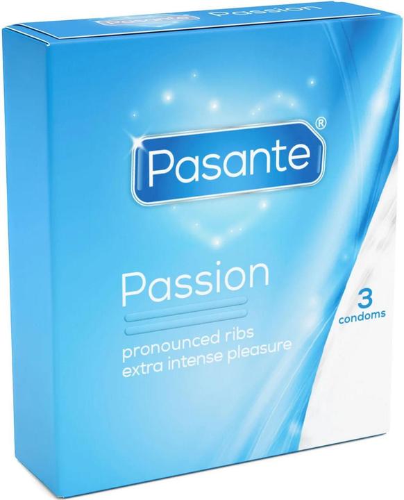 Productafbeelding Pasante Passion" (Geribbeld) 3 gegroefde condooms voor een bijzonder intens orgasme (3 Pcs.)