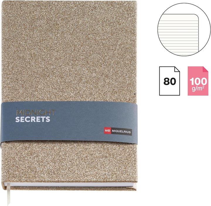 Actual product image Miquelrius Notebook lined glitter (Lined, No binding)