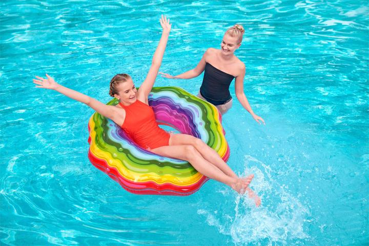 Actual product image Bestway Swimming ring rainbow