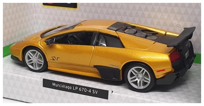 Produktbild Bburago 18-43052 Μεταλλικό κλίμακα 1:32 Official Lamporghini Murcielago LP 670-4 SV ανθρακί ή κίτριν