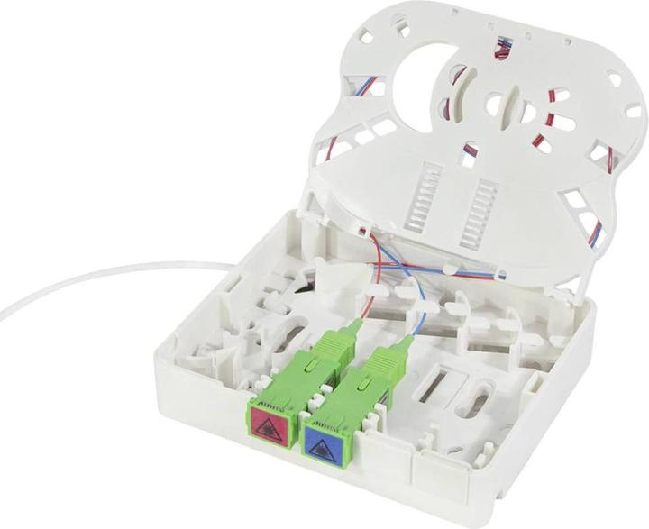 Actual product image LogiLink FTTH splice box, 2x SC/APC, 30 m laying cable, white (Splice box)