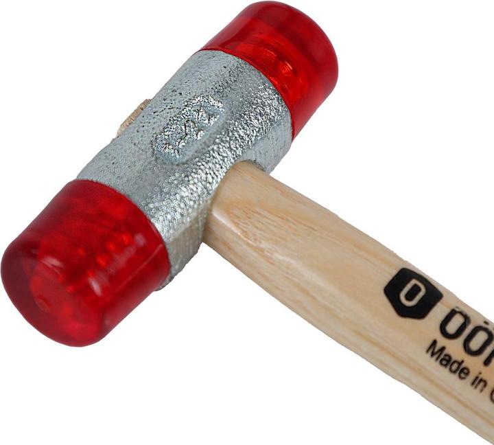 Actual product image Dönges Plastic hammer with lacquered ash handle, 22 mm, red (143 g)