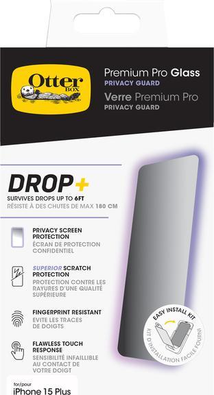 Produktbild OtterBox Premium Pro Glass Privacy Screen Protector (1 Stk., Apple iPhone 15 Plus)