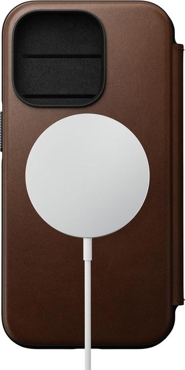 Produktbild Nomad Book Cover Modern Leather Folio iPhone 14 Pro Braun (Apple iPhone 14 Pro)