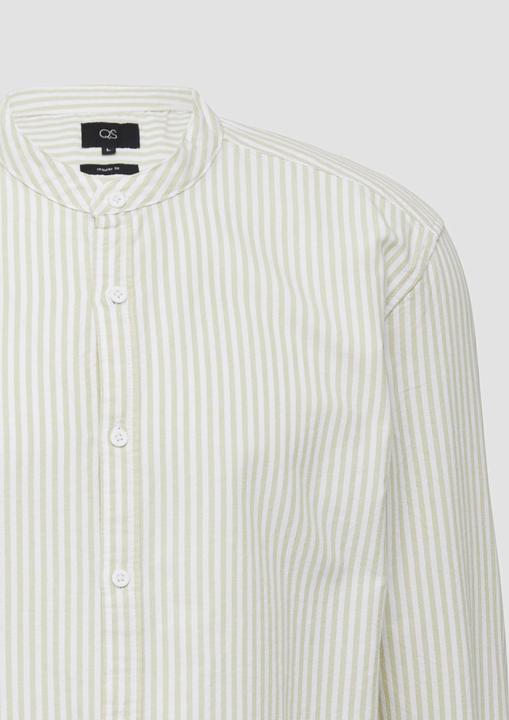 Produktbild S.Oliver Hemd Regular Fit: Gestreiftes Stehkragenhemd aus Baumwolle (L)