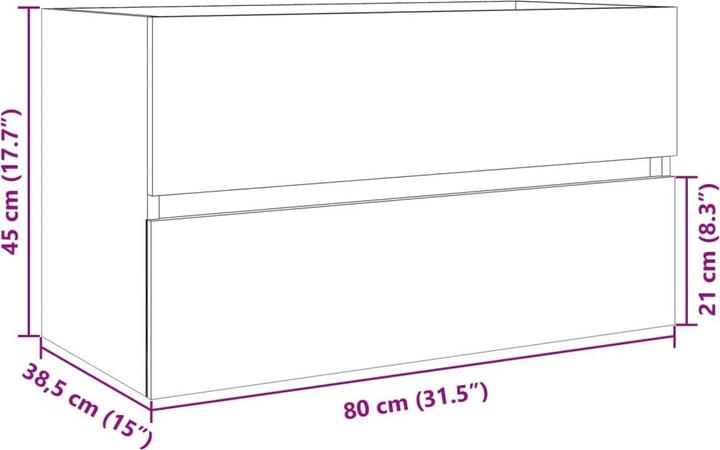 Immagine prodotto VidaXL Mobiletto 80 x 38,5 x 45 cm