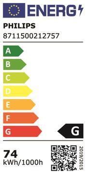 Energy Label Philips Discharge lamp (G8.5, 73.20 W, 5900 lm, 12 x, G)