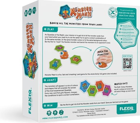 Image du produit FlexiQ Jeu de société avec dice & cards 'Monsters' 112038 from 6+ Years (Allemand, Français, Italien, Anglais)
