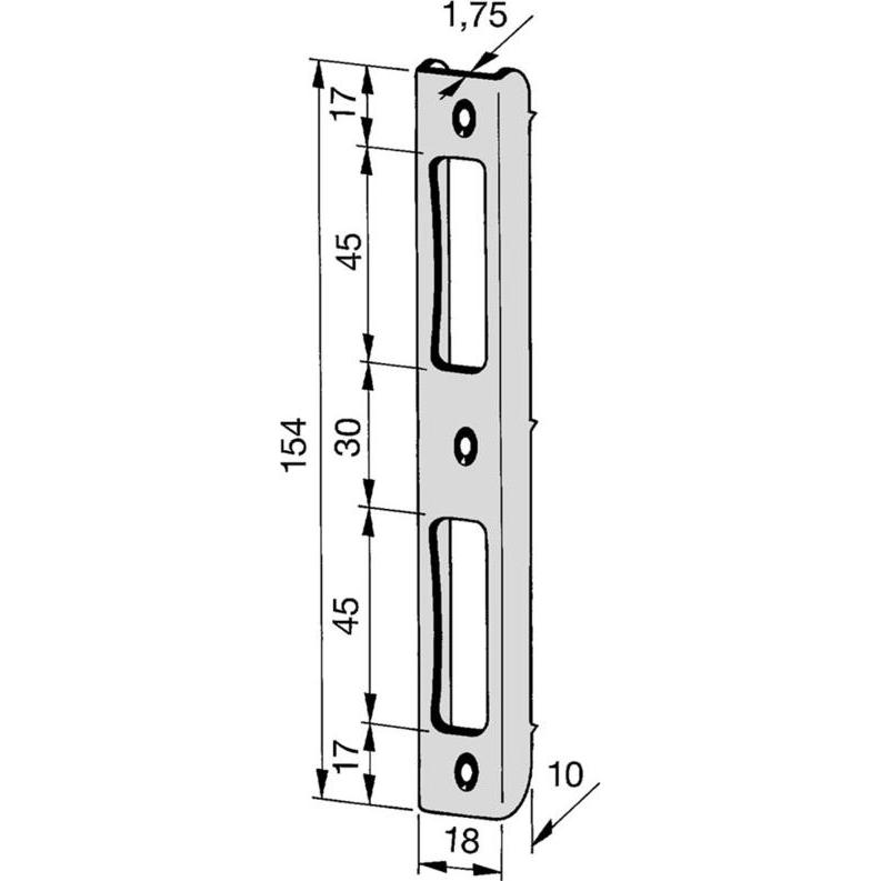 OK-Line, Türgriff + Fenstergriff, U-Schliessbleche (Schliessblech)