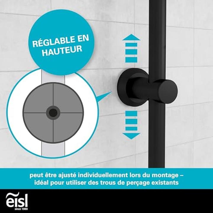 Immagine prodotto Eisl Doccia a pioggia bagno EASY ENERGY soffione doccia nero opaco sistema doccia a pioggia DX12004BL-A