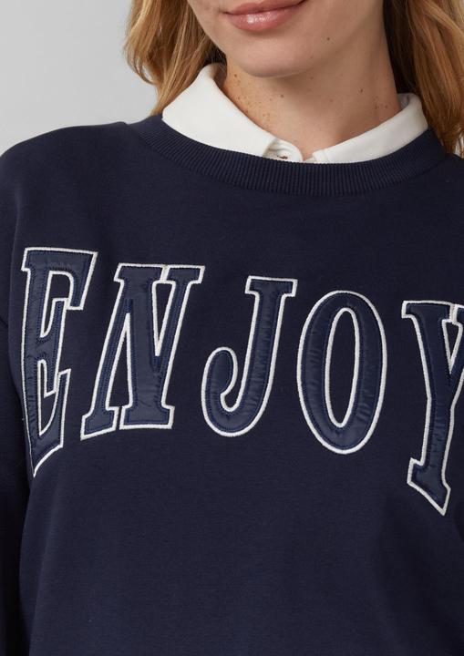 Produktbild s.Oliver Sweatshirt Angerautes Sweatshirt mit Wording (32)