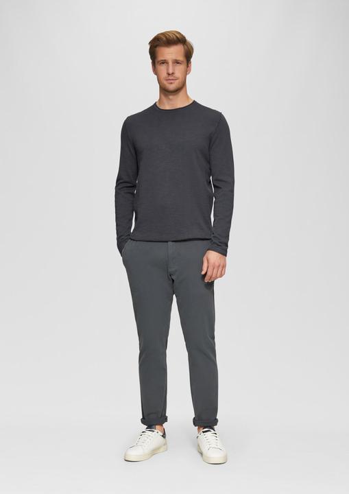 Image du produit S.Oliver Strickpullover Strickpullover mit Flammgarnstruktur und Rollsaum-Details (S)
