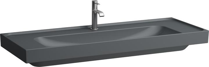 Actual product image Laufen Meda washbasin, undermountable, 1200x460mm, shelf on both sides, 2 tap holes, without overflo (1270 mm, 240 mm)