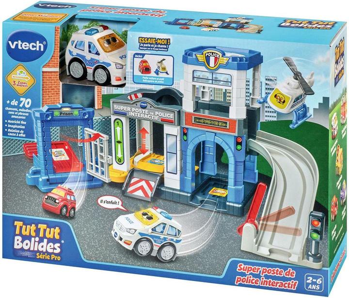 Produktbild VTech Tut Tut Bolides Série Pro - Super poste de police interactif (+ Chris, lieutenant de police)