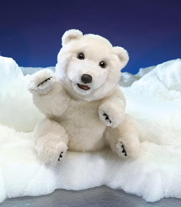 Actual product image Folkmanis Polar bear sitting