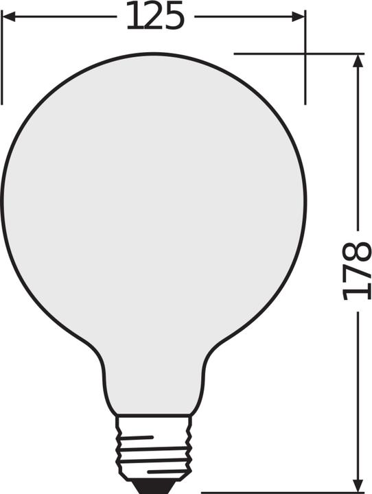 Actual product image Osram Led Retrofit Classic Globe125 (E27, 806 lm, 1x)