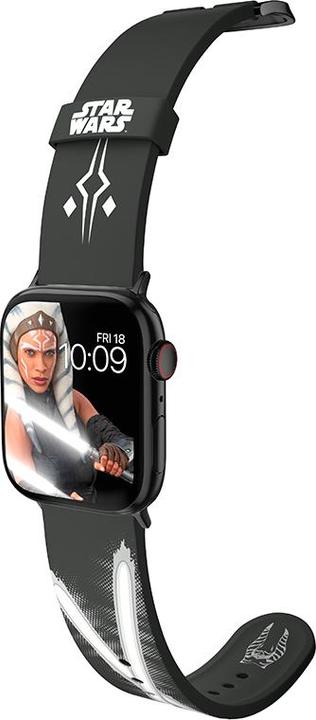 Actual product image Moby Fox Star Wars - Apple Watch Armband 38/40/41/42/44/45/49 mm (The Mandalorian Ahsoka Tano Lichtschwert) (Silicone)