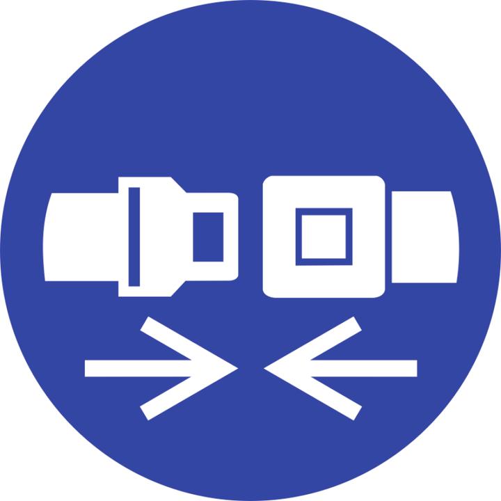 Moravia Signal d'obligation Utiliser le système de retenue Film, Ø 100 mm