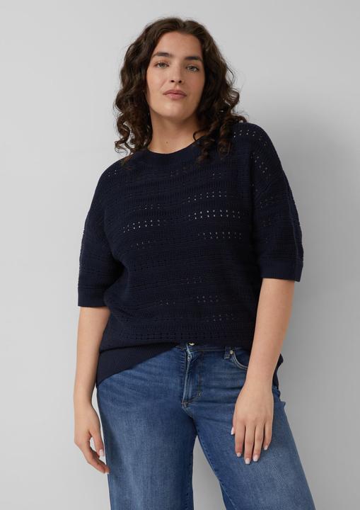Immagine prodotto s.Oliver Strickpullover Ajour-Pullover mit Halbarm (48)
