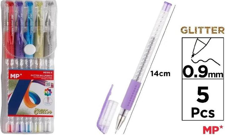 Produktbild Main paper Glitzerstift 0,9 mm 5 Farben (5 Farben)