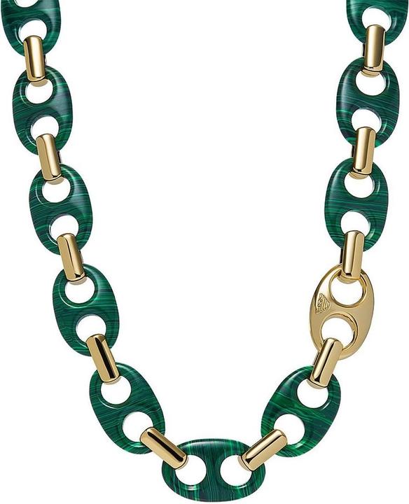 Emporio Armani EGS3145710 Ladies Collier - Gold -Colored (Rekonstruierter Malachit)