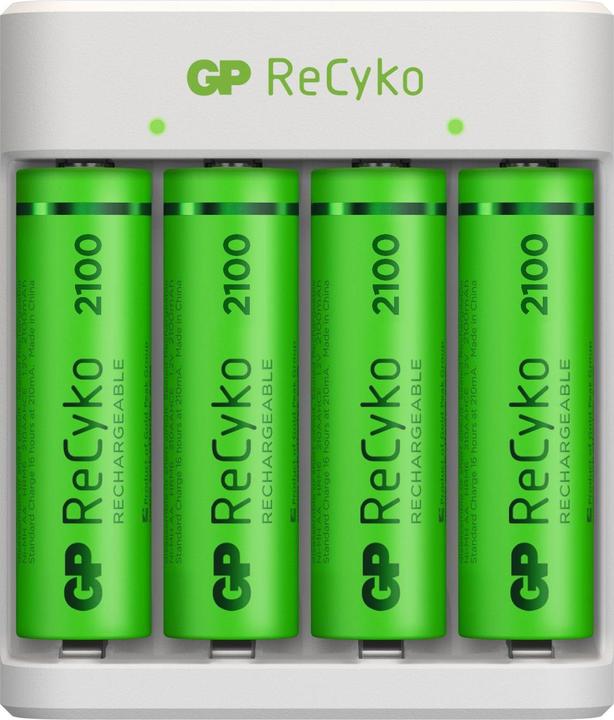 Immagine prodotto GP Batteries Caricatore USB a 4 porte ReCyko E111. + 4xAA 2100mAH + 4x AAA 800mAh (8 pz., AAA, AA, 2100 mAh, Accumulatore di carica elettrica)