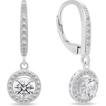 Brilio, Ohrringe, Silver - Beautiful silver earrings with clear zircons EA920W