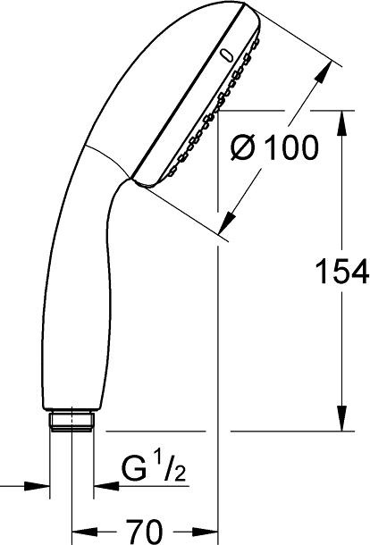 Produktbild Grohe Vitalio Start 100 (2 Strahlarten, 5.70 l/min)