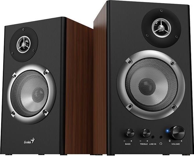 Actual product image Genius SP-HF1200B, Reproduktory, 2.0, 36W, 3.5mm jack, dřevěné, hnědo-černé