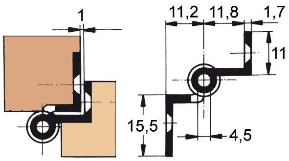 Produktbild FS Möbelbänder, Rollendurchmesser 8 mm (1 Stk.)