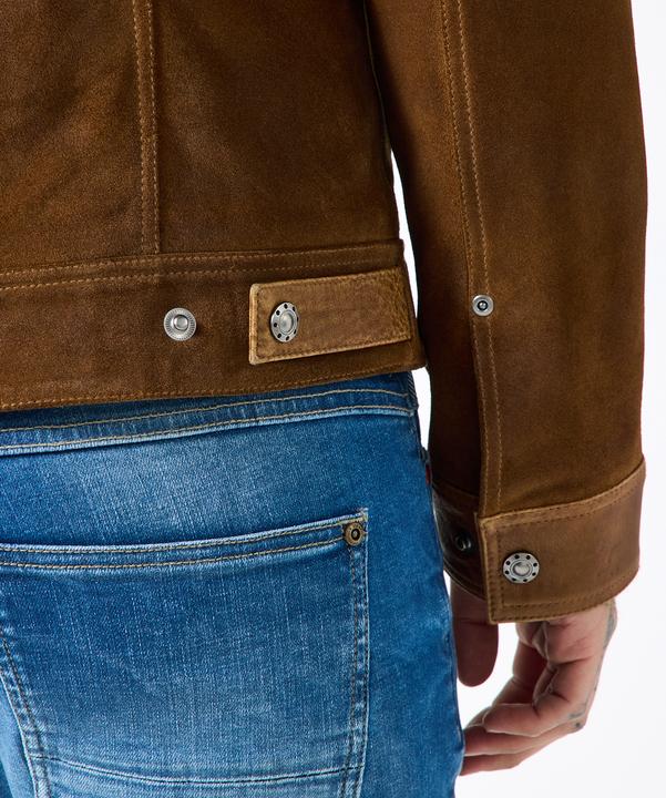 Produktbild Joe Browns Check Lined Stylish Two-Tone Leather Jacket (M)