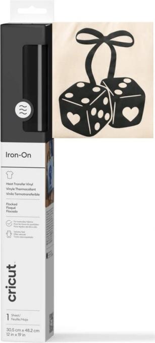 Immagine prodotto Cricut Flocked Iron-On BLACK 30x48cm