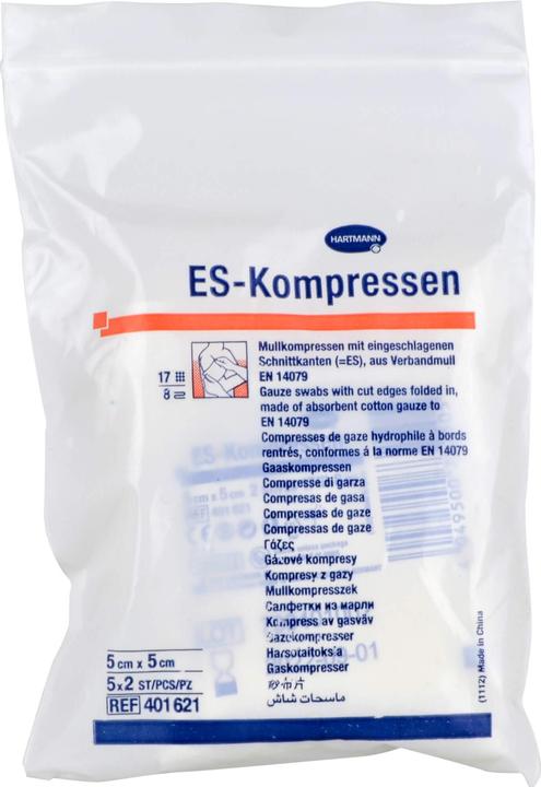 Actual product image Hartmann ES Compresses sterile 5 cm x 5 cm gauze compresses, 10 pcs. compresses