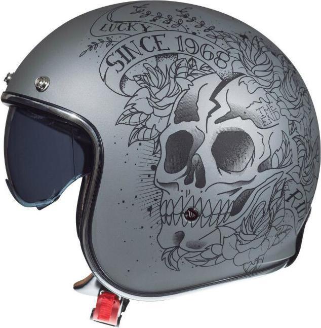 Produktbild MT Helmets jet-helm le mans 2 sv skull & roses a2 (53 - 54 cm, XS)